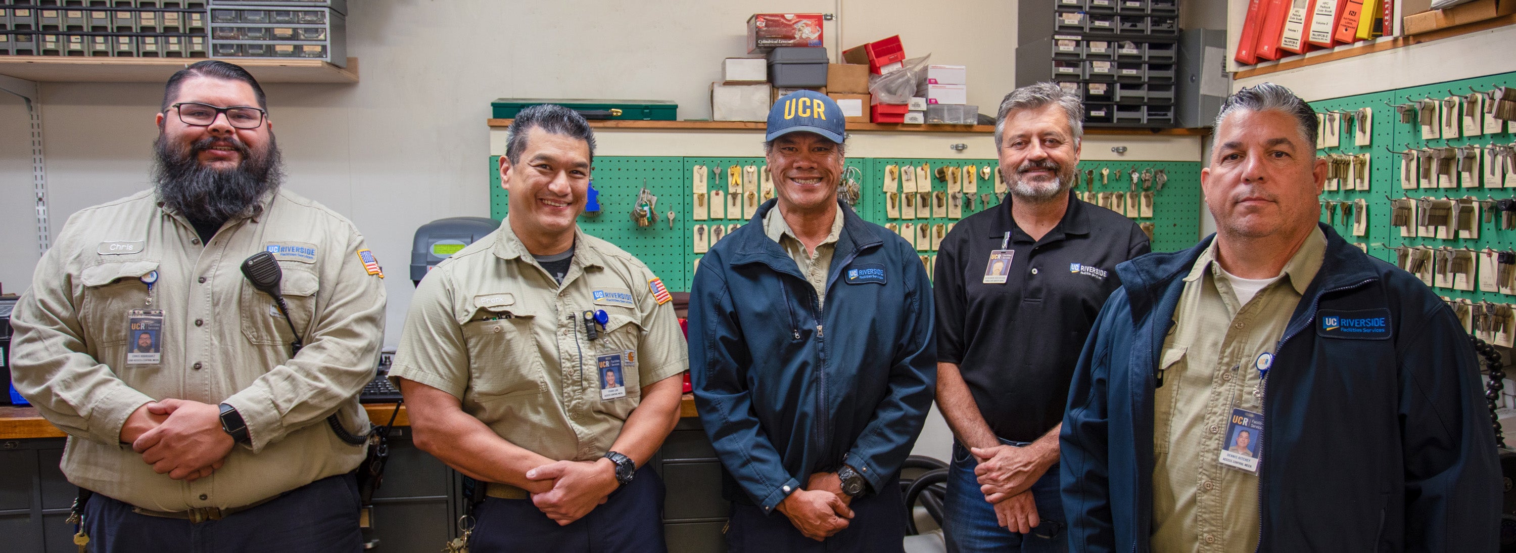 Access Control team standing in the Lock Shop