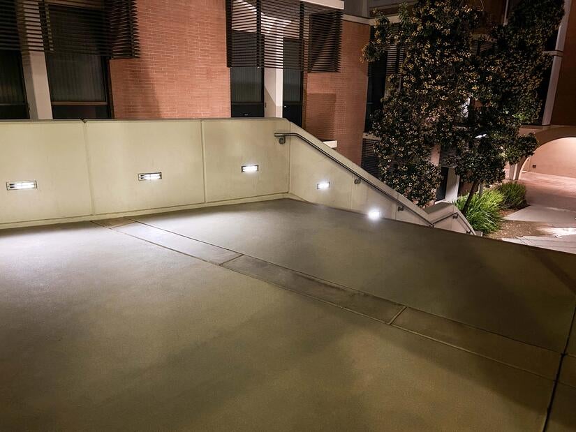 exterior_lighting_4.jpg Exterior lighting of stairway by Rivera Library